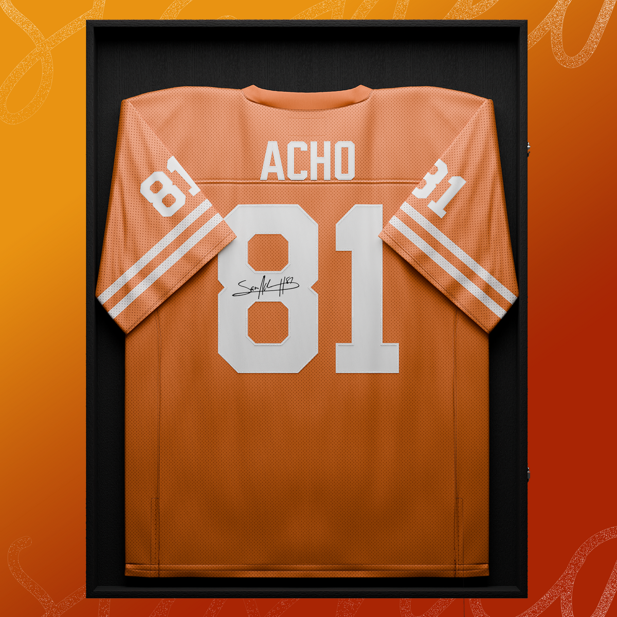 Sam Acho Autographed Texas Jersey