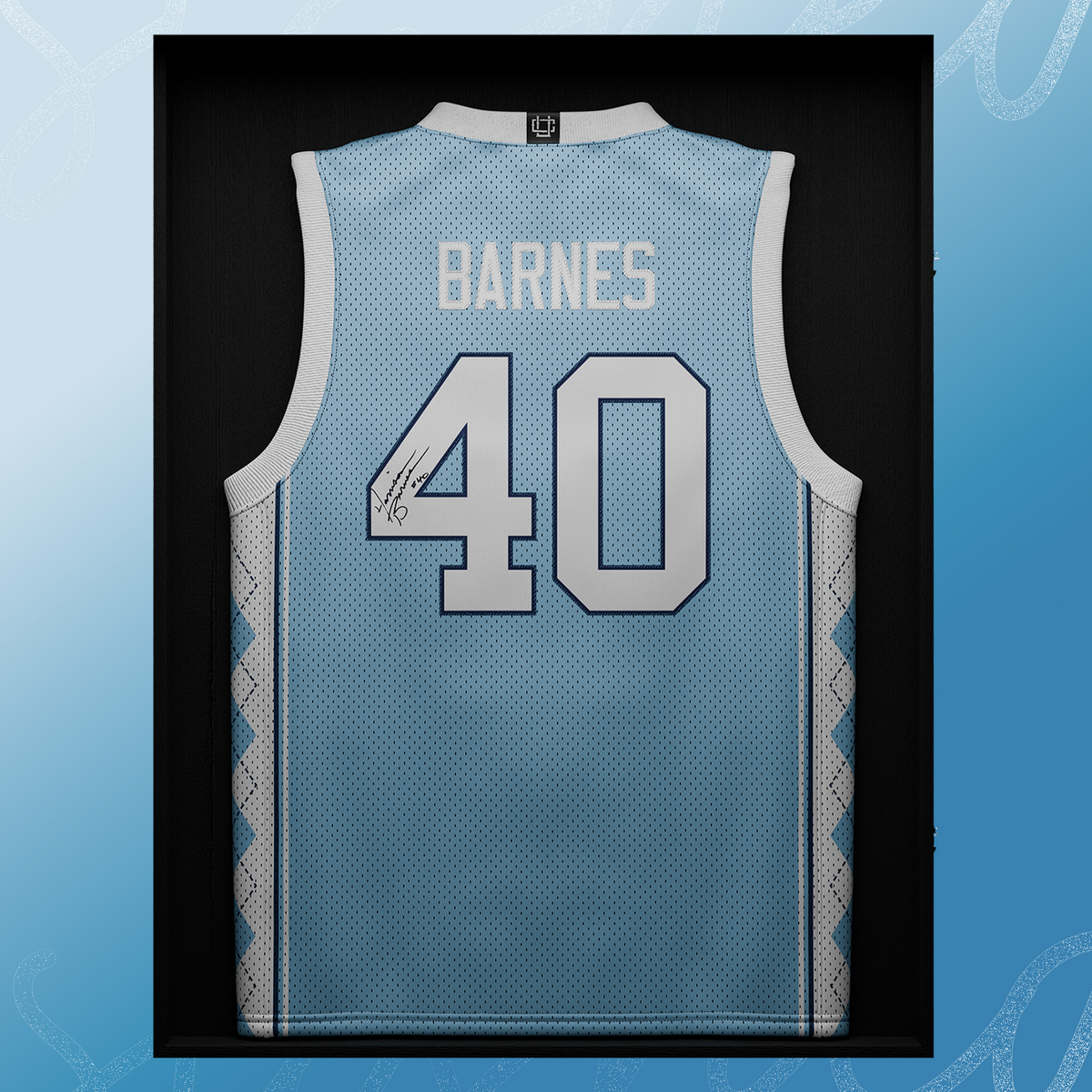 Harrison Barnes Autographed North Carolina Jersey